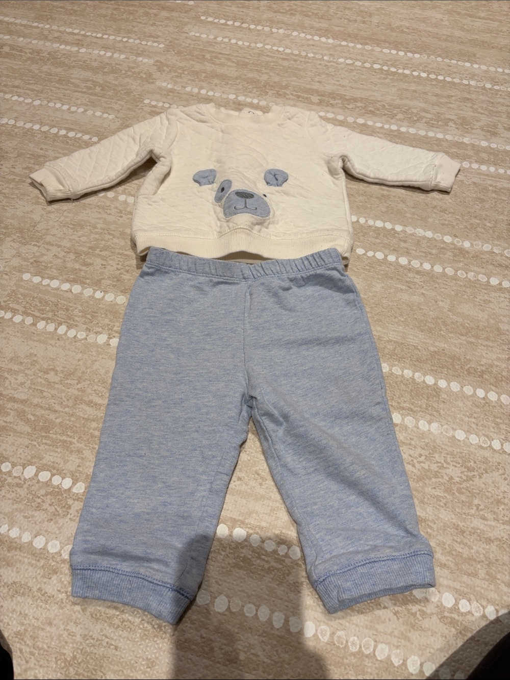 Little Me Light Blue Bear Quilted Set